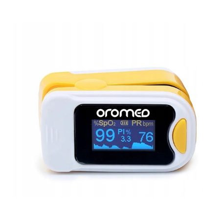 pulsossimetro per dito oromed giallo [oro-pulse yellow]