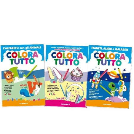 album da colorare blasetti cf6 alfabeto con animali colora tutto