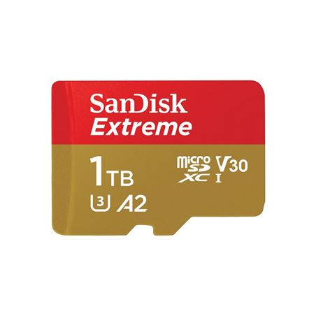1tb scheda microsdxc sandisk extreme 190/130 mb/s a2 c10 v30 con
