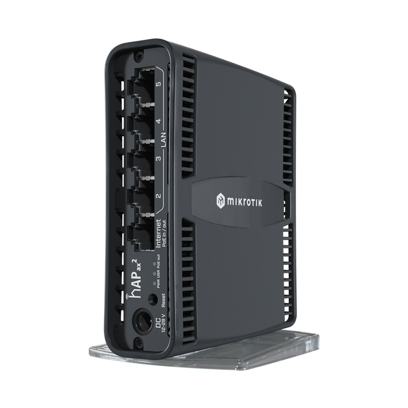 router wireless mikrotik hap ax2 gigabit ethernet dual-band (2,4ghz/5ghz)