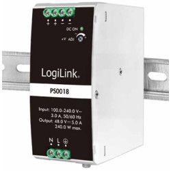 alimentatore per guida logilink ps0018 48v 5a 240w [ipw-din-dc48240w]