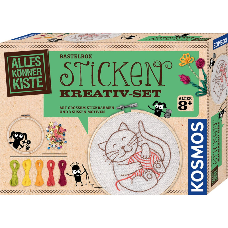 set creativo adesivo kosmos alles konner kiste per ricamo molticolore