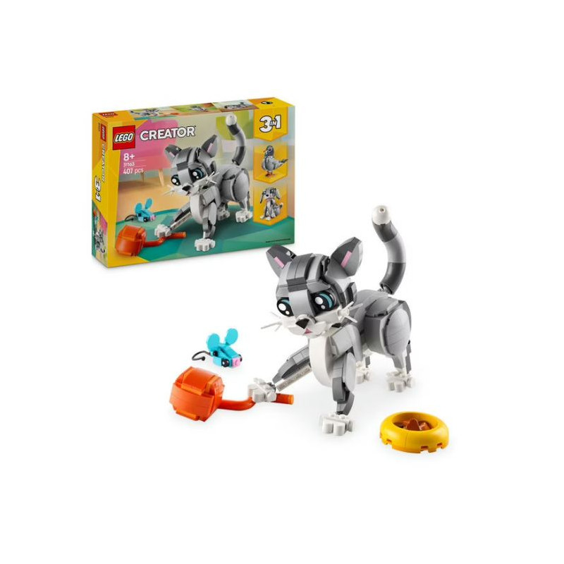 lego creator il gatto giocoso multicolore 407pz [31163]
