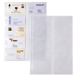 Buste forate sei rota 10 pz. porta 20 biglietti da visita 21x29,7
