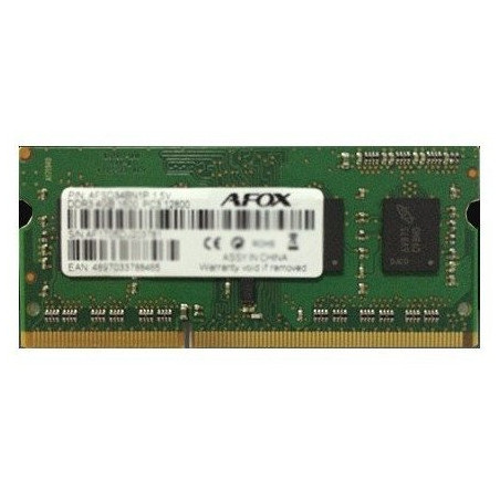 ram dimm ddr3 1x8gb afox 1866mhz 1.35v verde [afsd38ck1l]