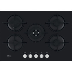 piano cottura hotpoint hags 72s bk a gas con 5 zone nero [hags 72s