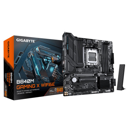 scheda madre gigabyte ga-b840m gaming x am5 atx 4xddr5 nero [b840m