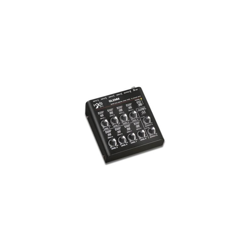 console di mixaggio glemm mxs 8pc 6.3mm nero