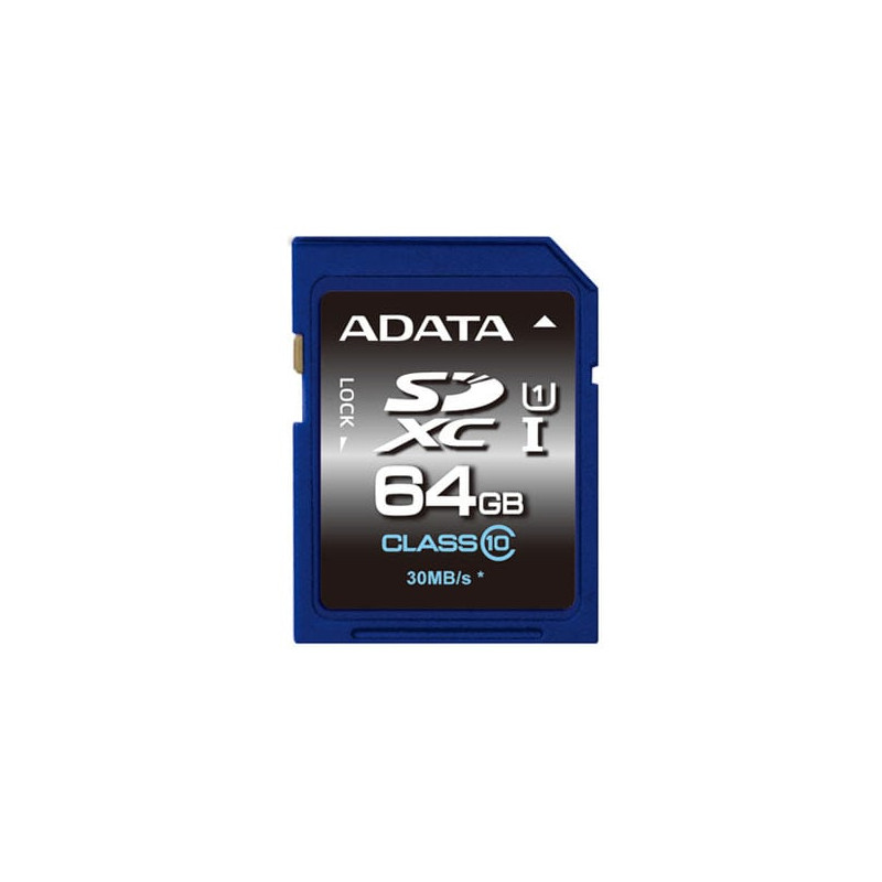 64gb scheda sd adata (uhs-i class 10) [asdx64guicl10-r]