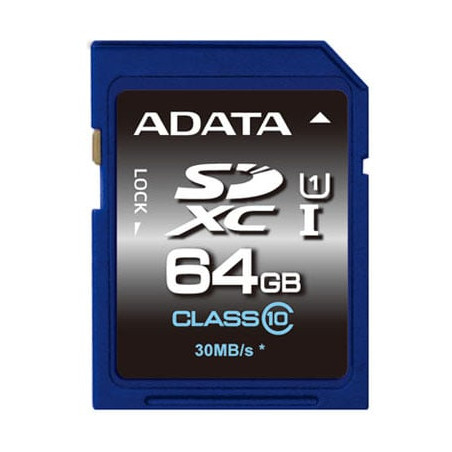 64gb scheda sd adata (uhs-i class 10) [asdx64guicl10-r]