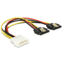 cavo di alimentazione delock minispina a 4 pin 20cm nero [85237]