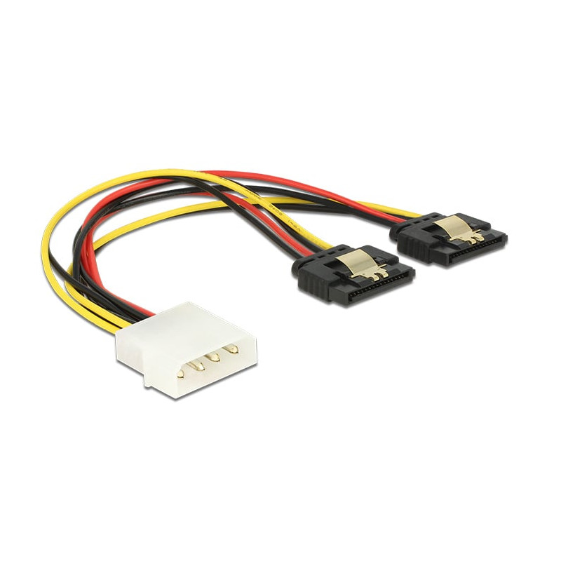 cavo di alimentazione delock minispina a 4 pin 20cm nero [85237]