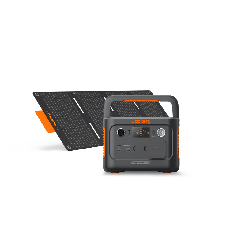 generatore solare power station jackery explorer 288wh nero/arancione