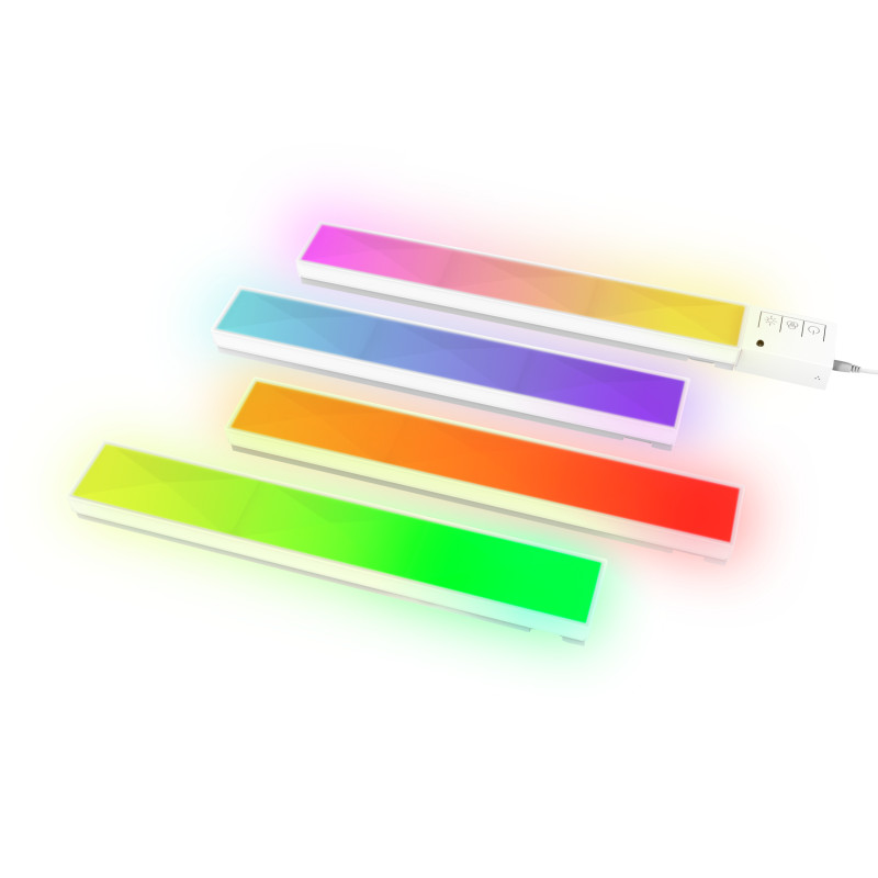 strisce led trust gxt 905 vybz rettangolare bianco 9pz [gxt 905 vybz]