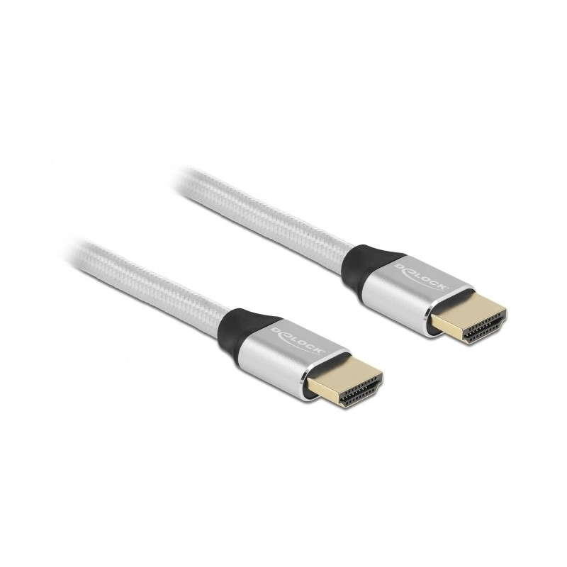 cavo hdmi delock ultra high speed 48 gbps 8k 60 hz 1m argento [85366]