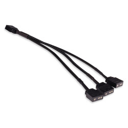 cavo alphacool splitter y rgb 3pin a 3x3pin 15cm nero [18709]