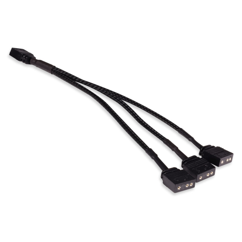 cavo alphacool splitter y rgb 3pin a 3x3pin 15cm nero [18709]