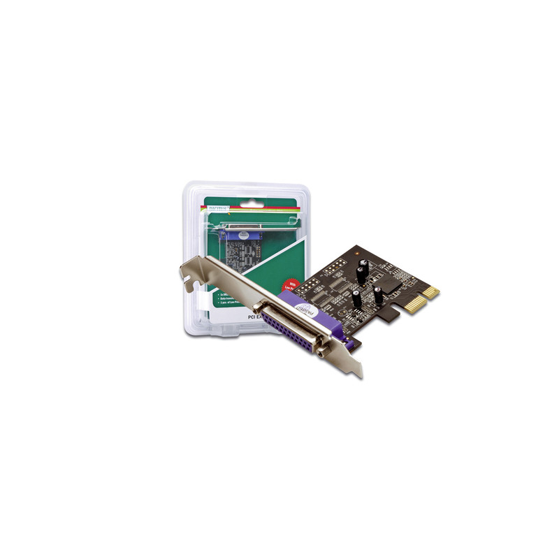 pci expr card digitus 1x d-sub25 parallel port + lowprofile reta