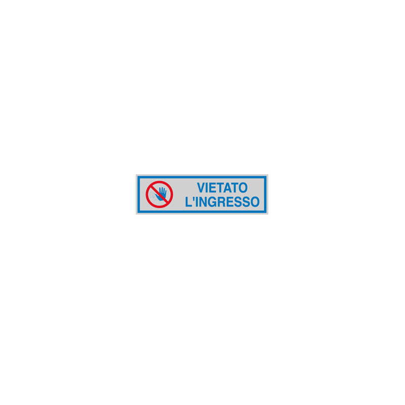 targhetta adesiva 165x50mm vietato l'ingresso [96672]
