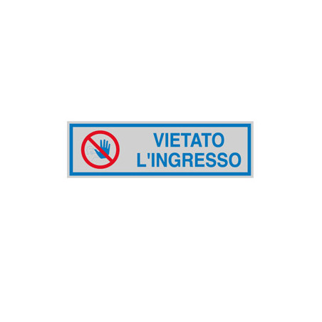 targhetta adesiva 165x50mm vietato l'ingresso [96672]