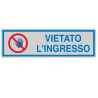 targhetta adesiva 165x50mm vietato l'ingresso [96672]