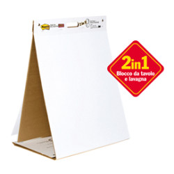 blocco/lavagna autoportante 20fg super sticky 563de 58,4x50,8cm post-it