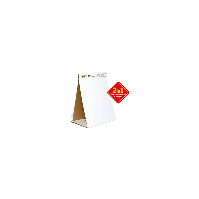 blocco/lavagna autoportante 20fg super sticky 563de 58,4x50,8cm post-it