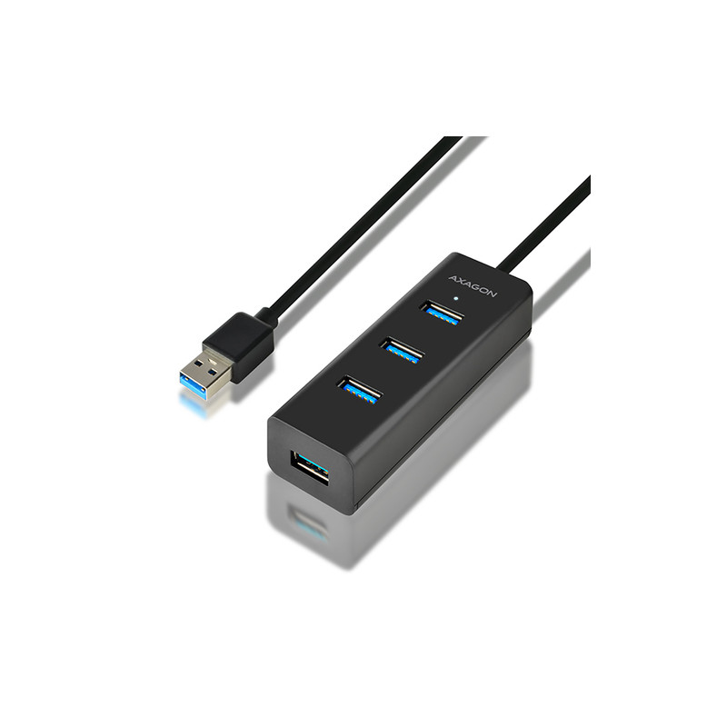 hub usb axagon 4x usb3.0 1.2m cavo. microusb [hue-s2bl]