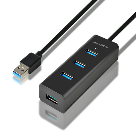 hub usb axagon 4x usb3.0 1.2m cavo. microusb [hue-s2bl]