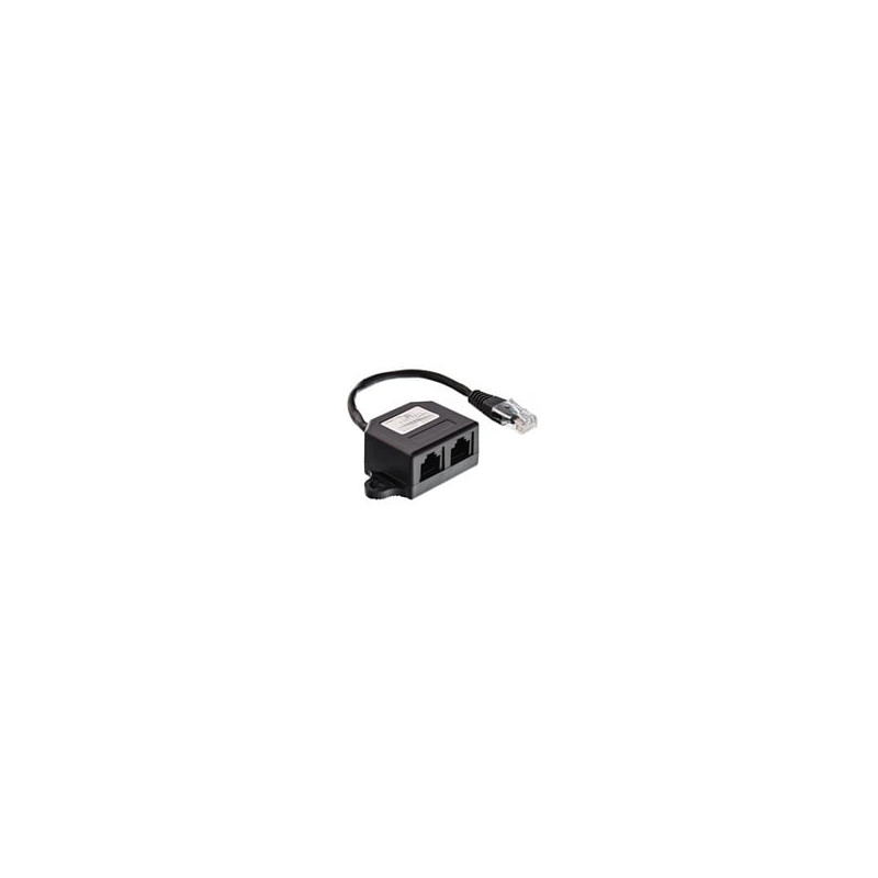 Adattatore di rete inline isdn rj45 m / a 2 uscite rj45 f con resistenza