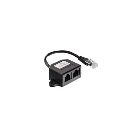Adattatore di rete inline isdn rj45 m / a 2 uscite rj45 f con resistenza