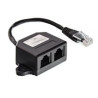 Adattatore di rete inline isdn rj45 m / a 2 uscite rj45 f con resistenza