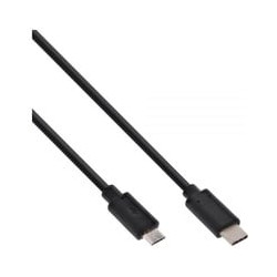 Cavo usb inline usb2.0 type c a type micro-b (5pin) nero 1,5m