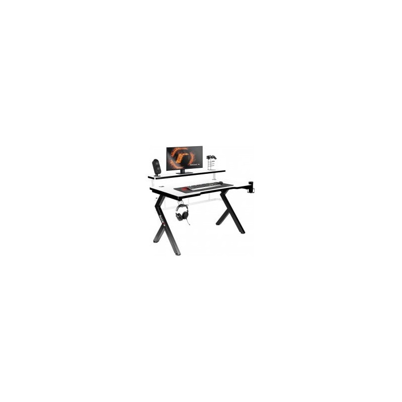 scrivania da gioco huzaro bianco [hz-hero 5.0 white]