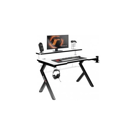 scrivania da gioco huzaro bianco [hz-hero 5.0 white]