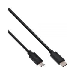 Cavo usb inline usb2.0 type c a type micro-b (5pin) nero 2m [35742]