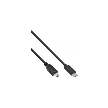 Cavo usb inline usb2.0 type c a type mini-b (5pin) nero 5m [35755]