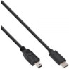 Cavo usb inline usb2.0 type c a type mini-b (5pin) nero 5m [35755]