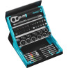 chiave a cricchetto con bit set hazet smartcase 50pz nero/blu [2200sc-2]