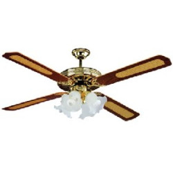 Ventilatore a soffitto dcg vecrd53l 4 pale legno 4 luci