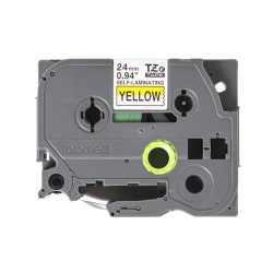 nastro di stampa brother tze-sl651 24mm giallo/nero [tzesl651]