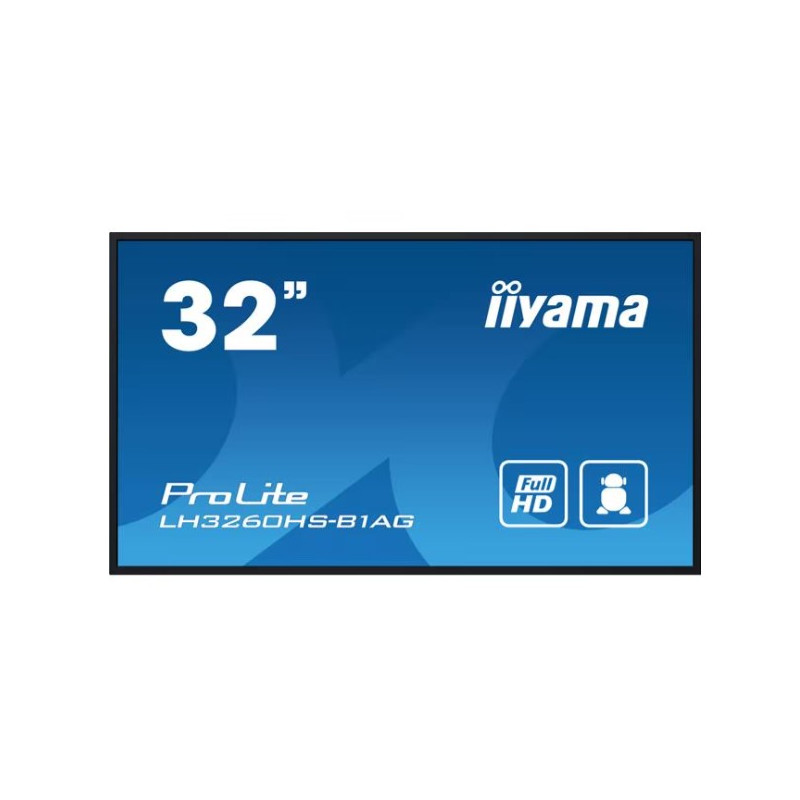 monitor led 32" iiyama prolite lh3260hs-b1ag full hd 1920x1080/8ms/classe