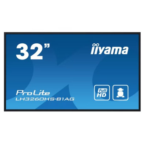 monitor led 32" iiyama prolite lh3260hs-b1ag full hd 1920x1080/8ms/classe