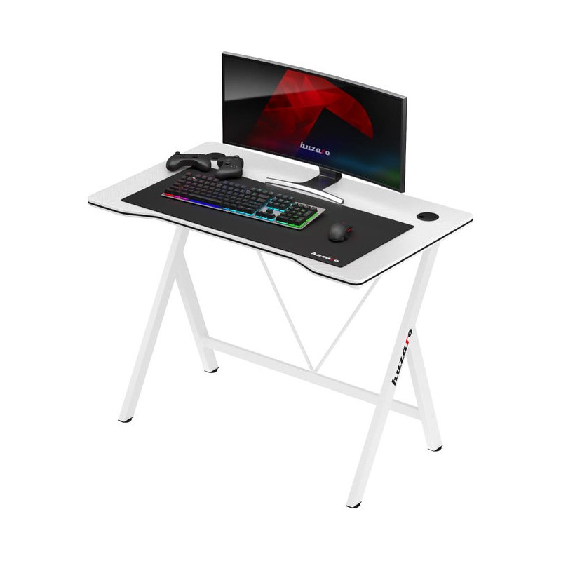 scrivania da gioco huzaro hero 1.4 bianco [hz-hero 1.4 white]