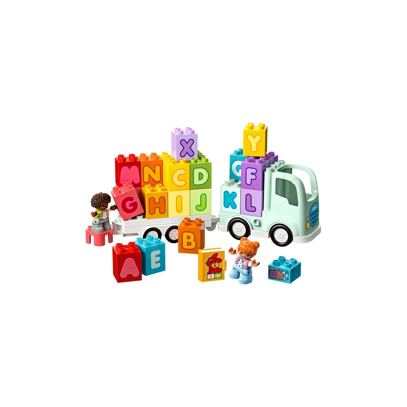 gioco da costruzione lego camion dell'alfabeto con minifigurina