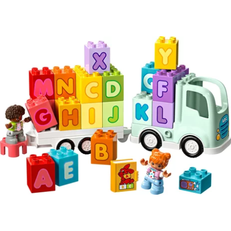 gioco da costruzione lego camion dell'alfabeto con minifigurina