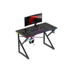 scrivania da gioco hero 1.7 rgb piedini regolabili nero [hz-hero