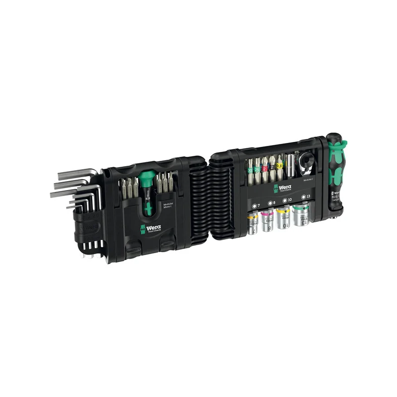 set di inserti wera tool-check modular set 1 nero/verde 50pz