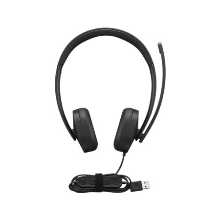 cuffia lenovo 4xd1p83425 a padiglione cablato usb-a con microfono