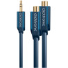 cavo audio stereo clicktronic 2xrca a jack 3.5mm f/m 0,10 m alta